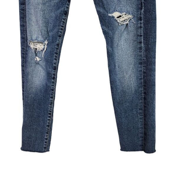 AGOLDE Jeans Womens 24 Blue Sophie High Rise Distressed Skinny Jeans Stretch - Picture 6 of 9